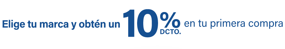 Elige tu marca y obtén un 10% de descuento en tu primera compra